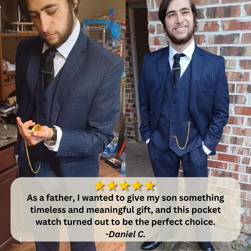 To My Son / From Dad - Luxury Vintage Pocket Watch Gift SS#2606