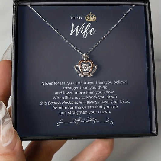 To My Wife - Crown Necklace - SS#012