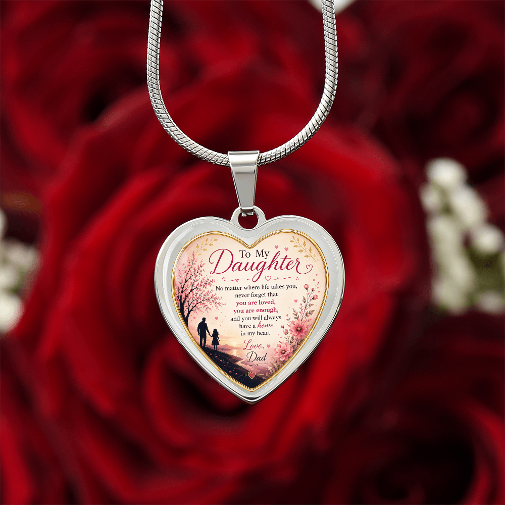 To My Daughter / From Dad -  Luxury Heart Necklace