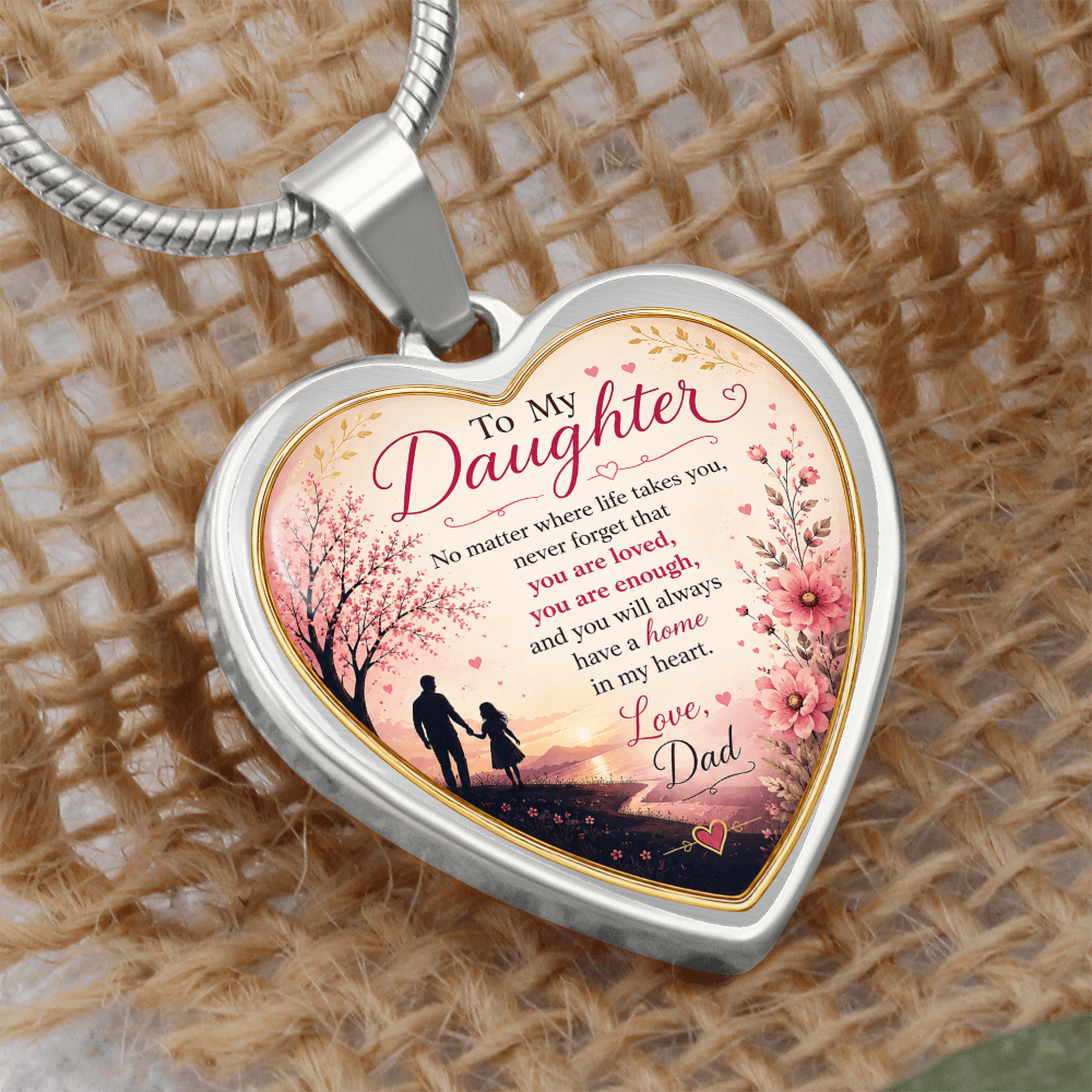 To My Daughter / From Dad -  Luxury Heart Necklace