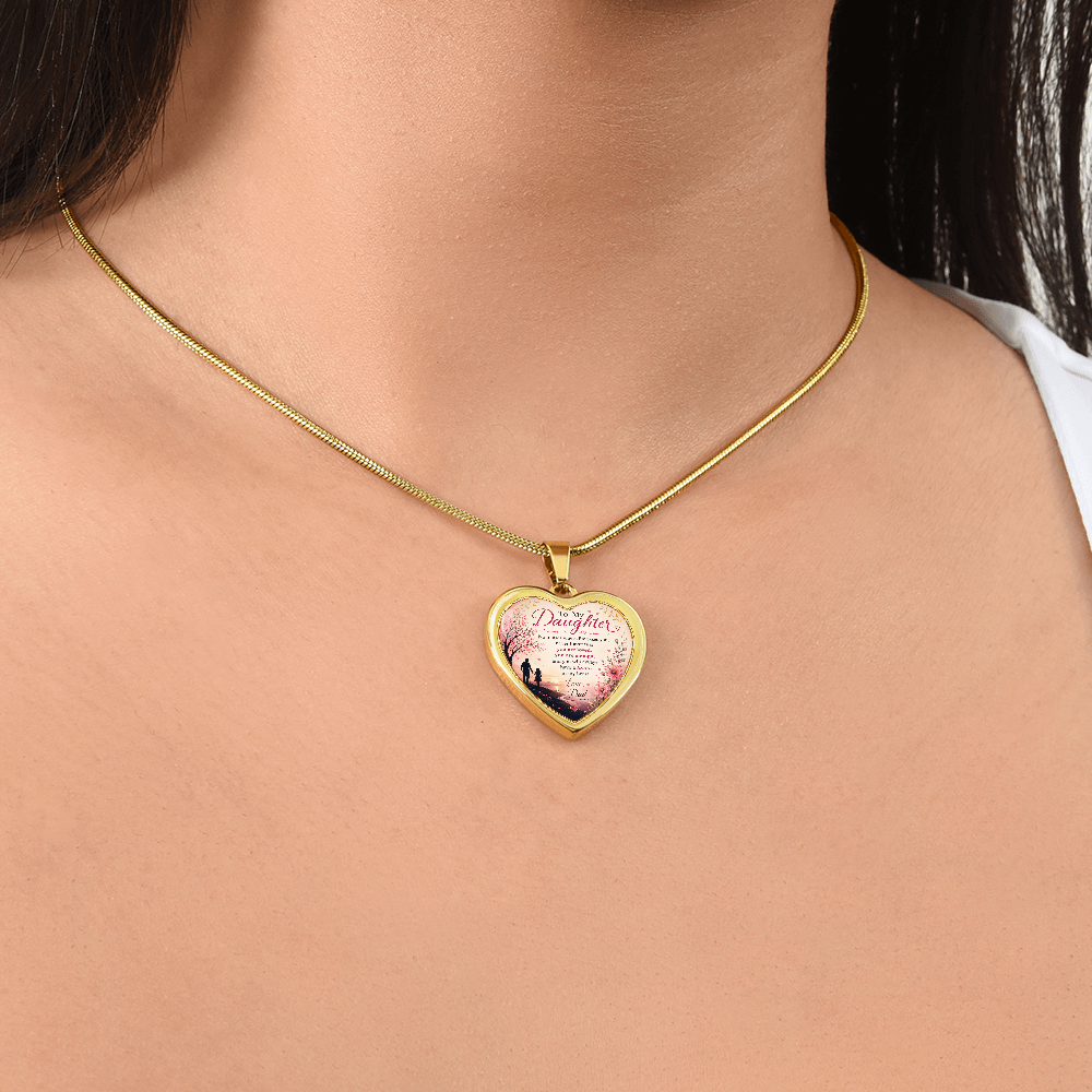 To My Daughter / From Dad -  Luxury Heart Necklace