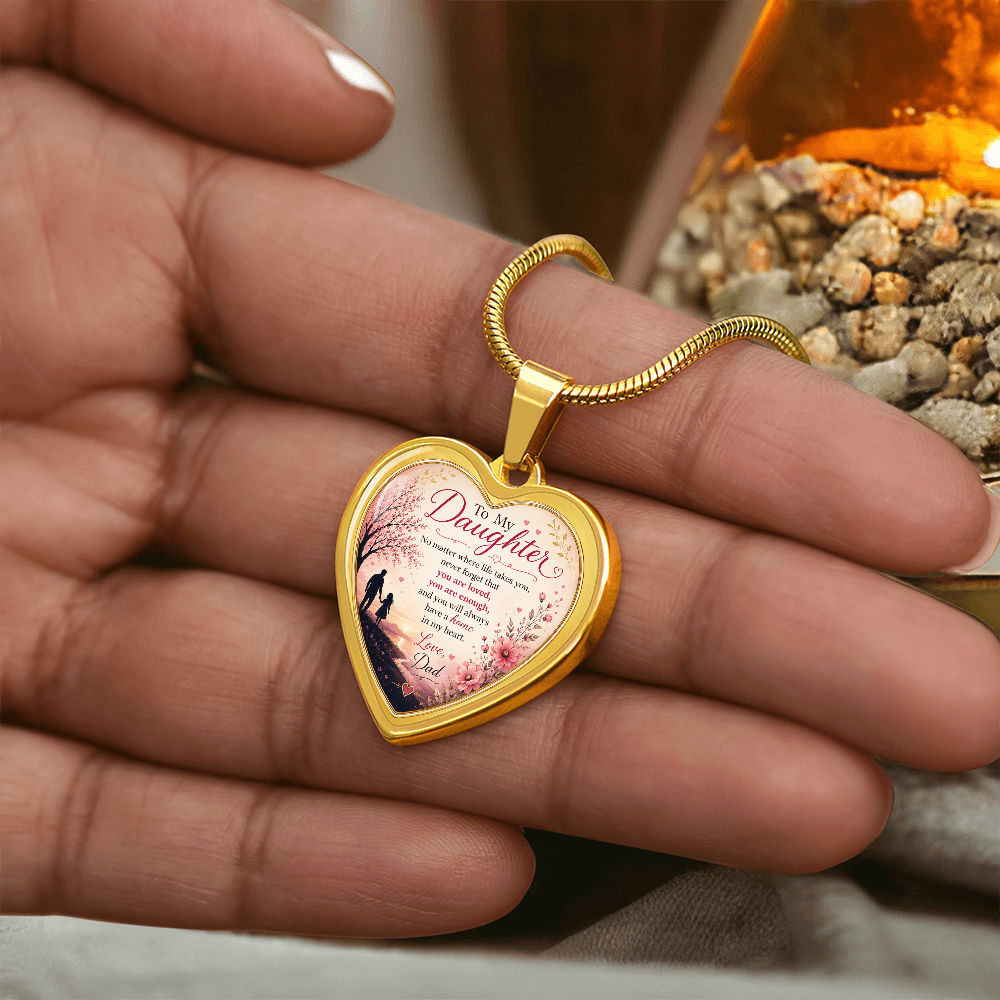 To My Daughter / From Dad -  Luxury Heart Necklace