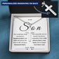To My Son - From Mom - Cross Necklace with  Engraving