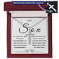 To My Son - From Mom - Cross Necklace with  Engraving