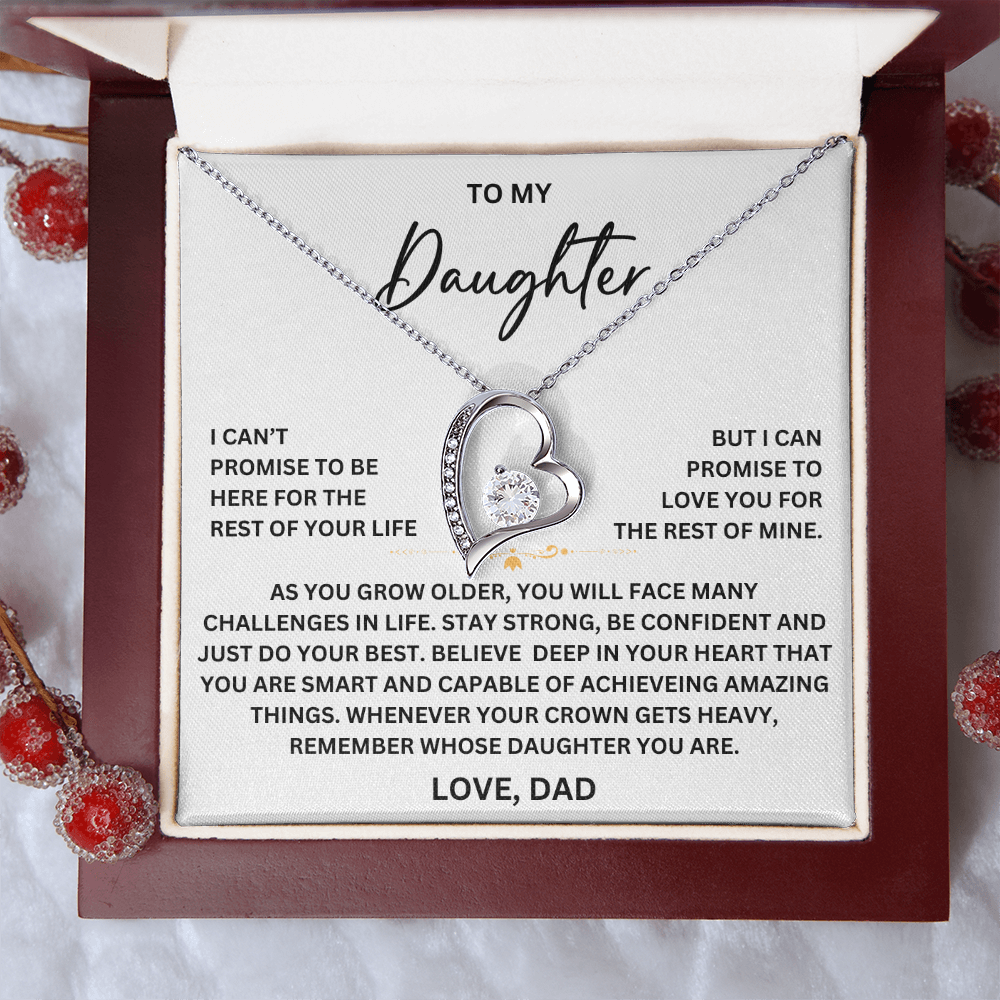 To my Daughter -  From Dad - Forever Love Necklace - SR#0225