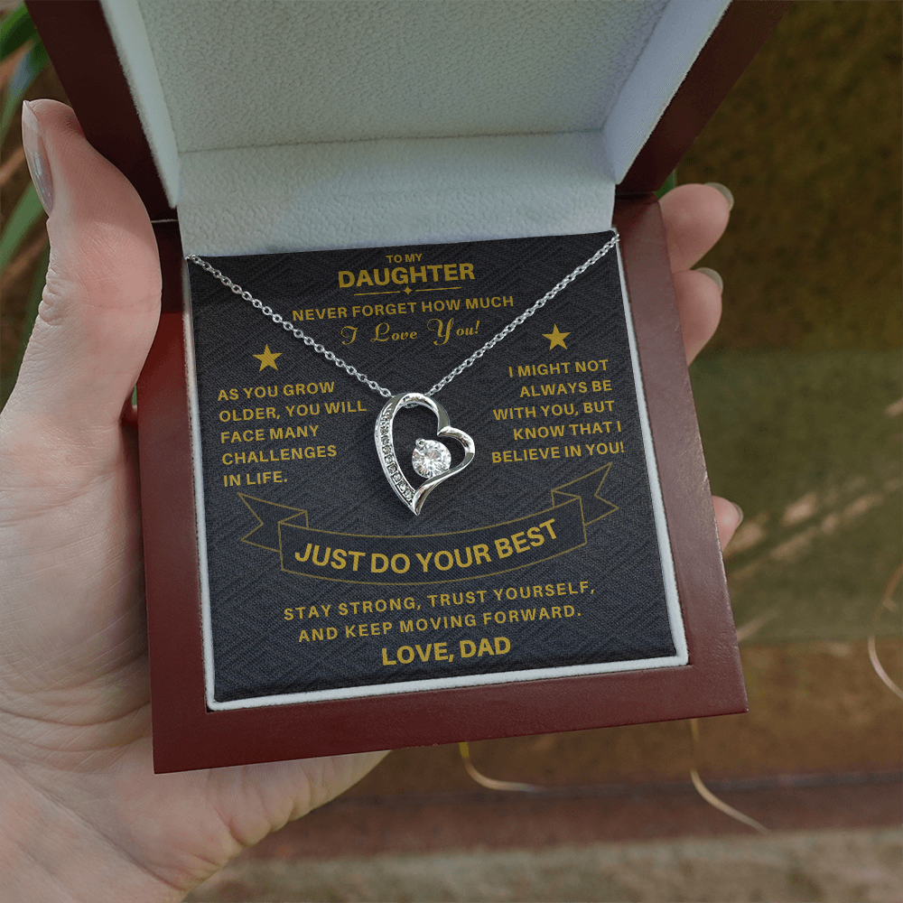 To My Daughter / From Dad Luxury Necklace Gift  SS#0325