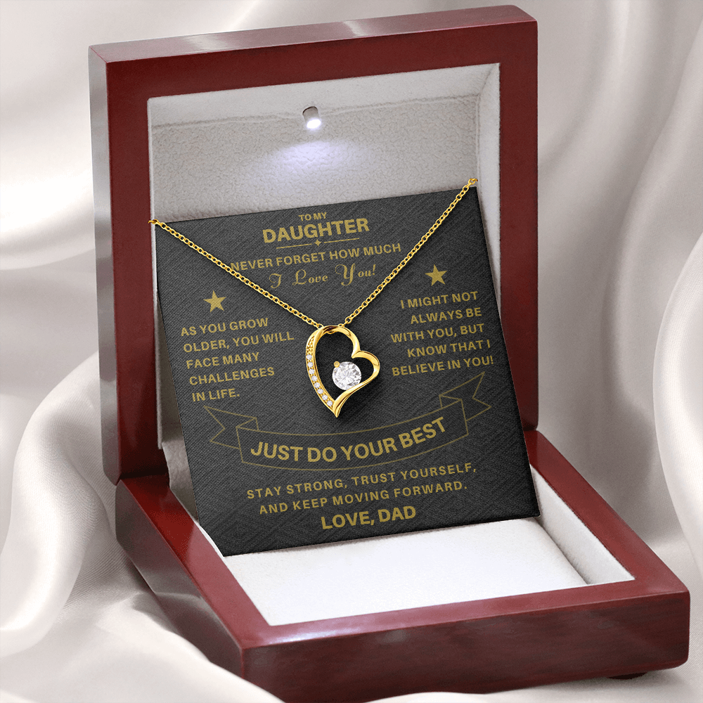 To My Daughter / From Dad Luxury Necklace Gift  SS#0325