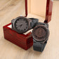 To my Grandson - Lion engraved wood watch