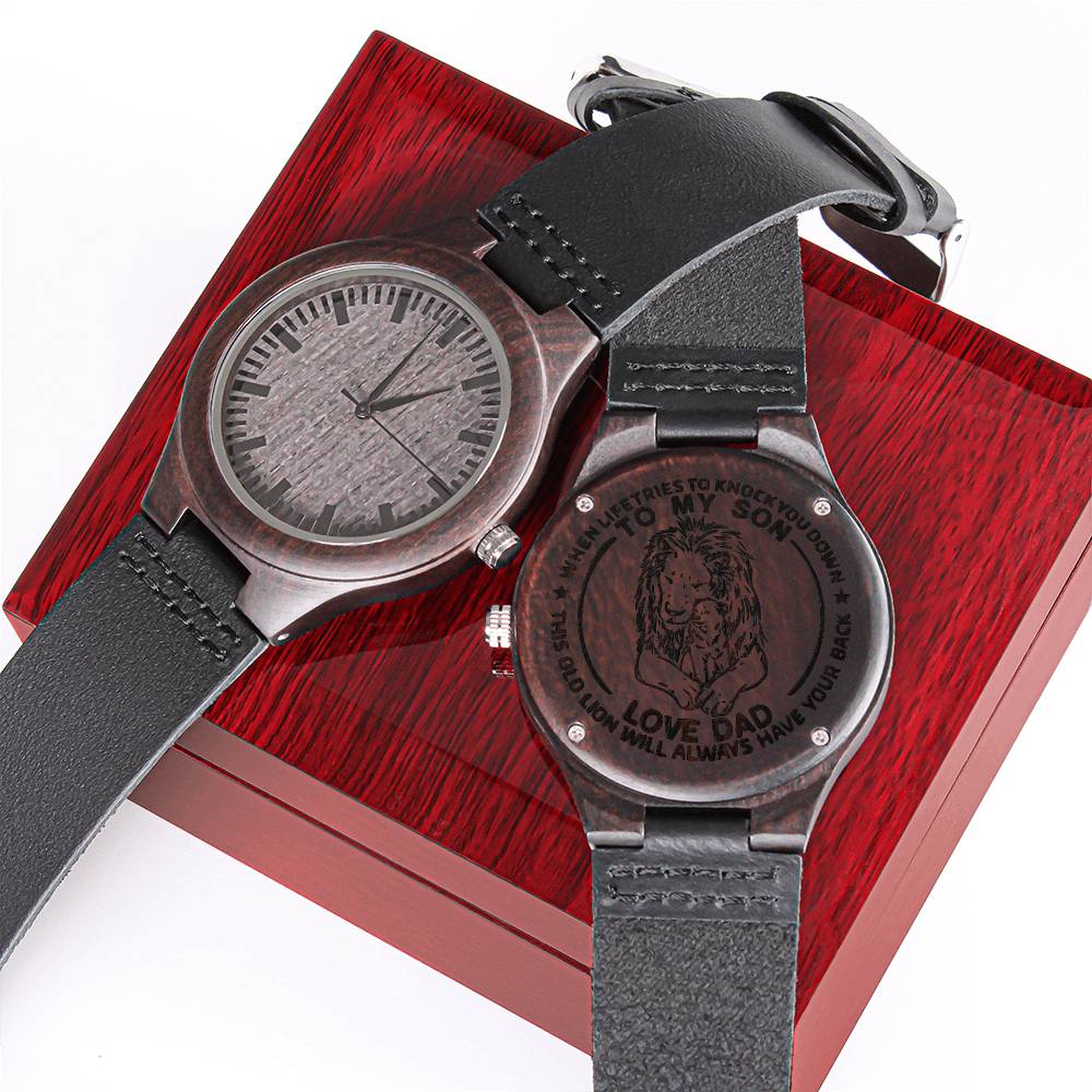 Engraved Wooden Watch For Son - SO#1298