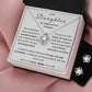 Love Knot Necklace with Free Zirconia Earring, Gift Box, and Velvet Pouch