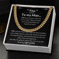 To My Man Luxury Cuban Necklace - YOU