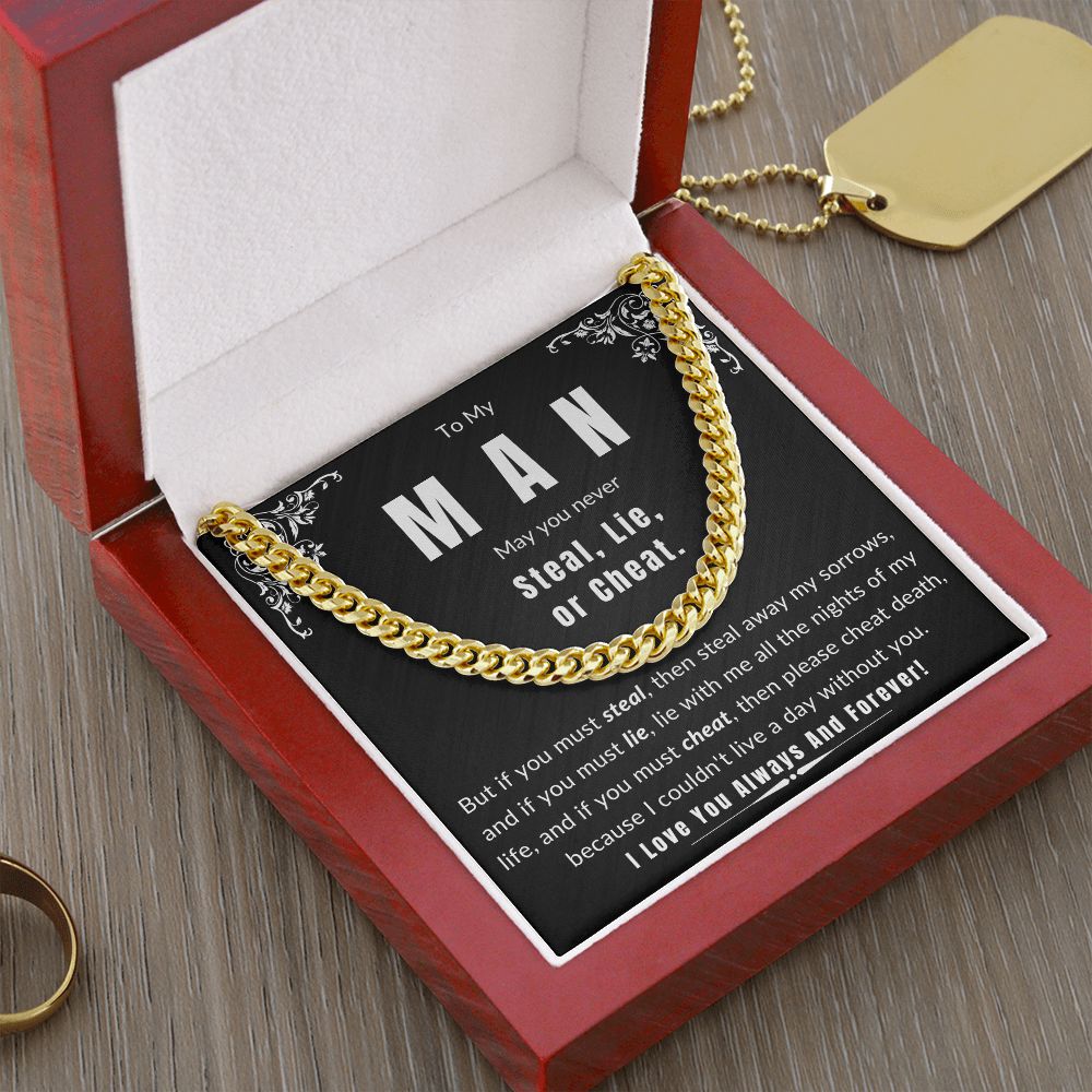 Cuban Link Necklace For Boyfriend / Husband