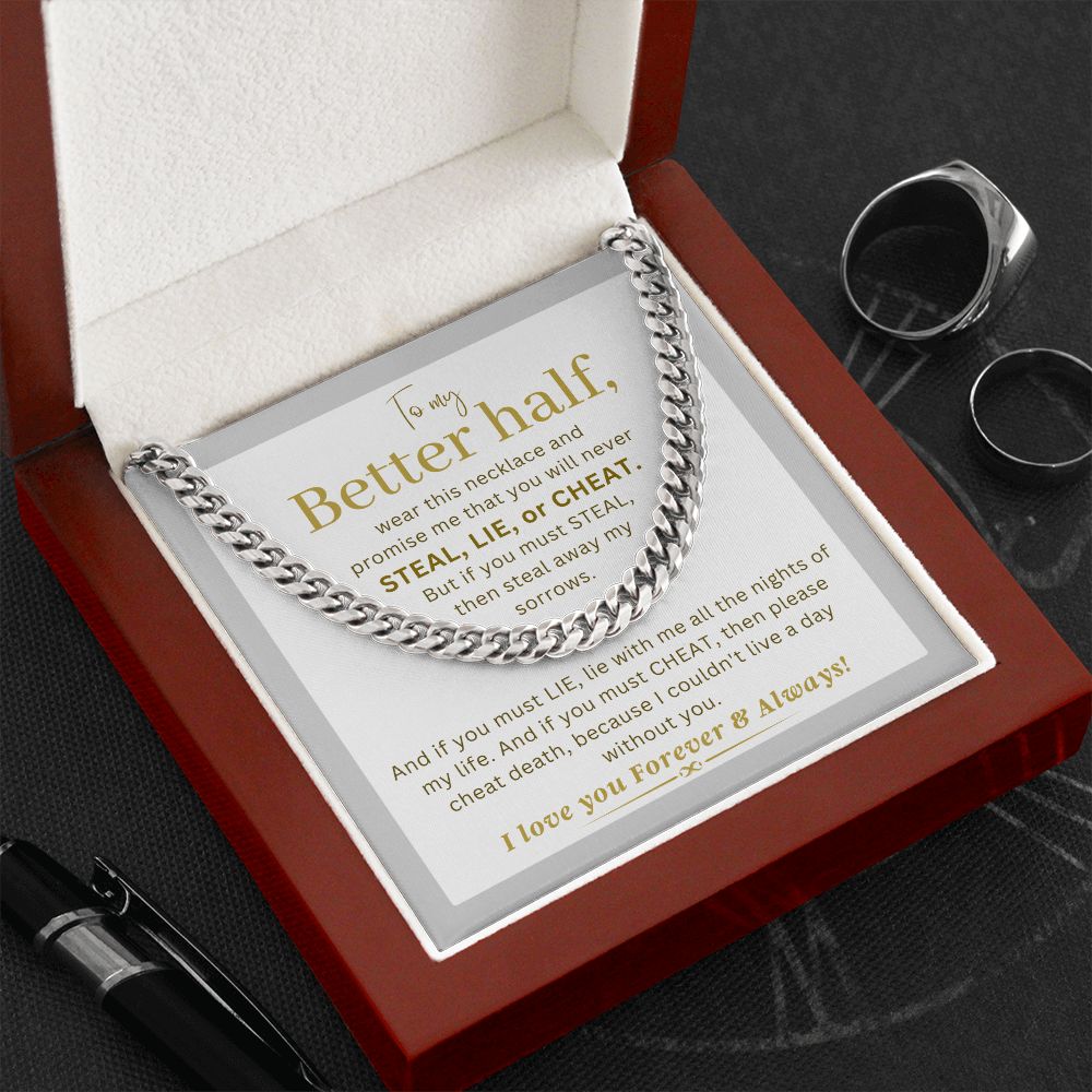 To my Better half - Promise necklace