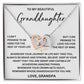 To My Beautiful Granddaughter - From Grandpa - Interlocking Hearts Necklace SS#0125