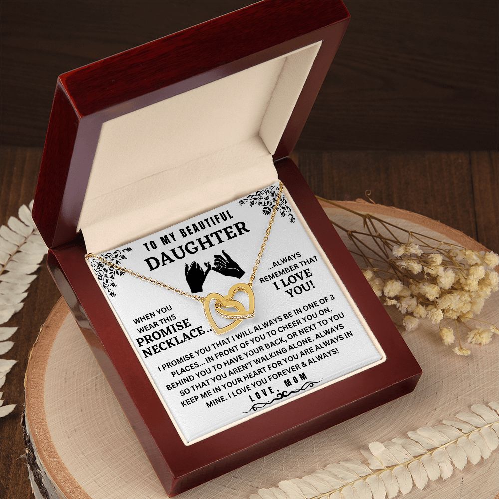 Interlocking Hearts Promise Necklace For Daughter
