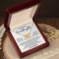 To My Beautiful Granddaughter - From Grandpa - Interlocking Hearts Necklace SS#0125