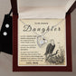 Forever love necklace with Free zirconia earring, gift box, and velvet pouch