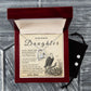 Forever love necklace with Free zirconia earring, gift box, and velvet pouch