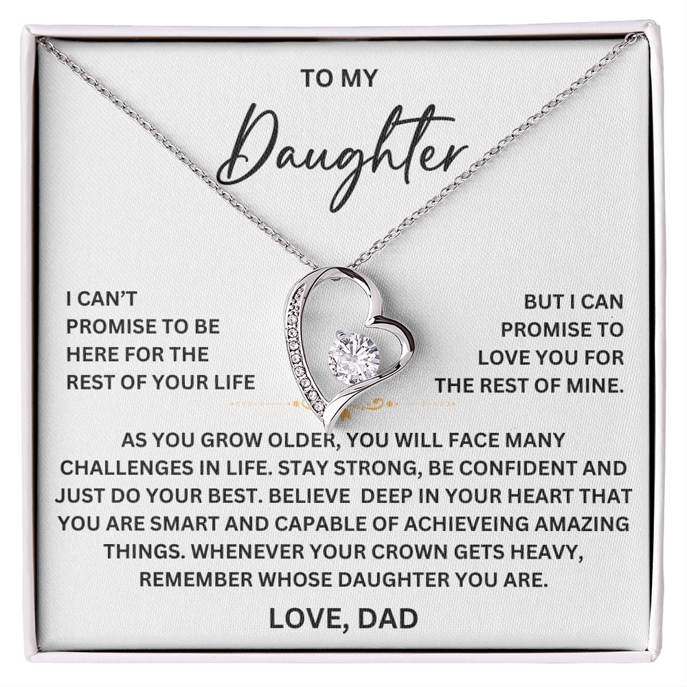 To my Daughter -  From Dad - Forever Love Necklace - SR#0225