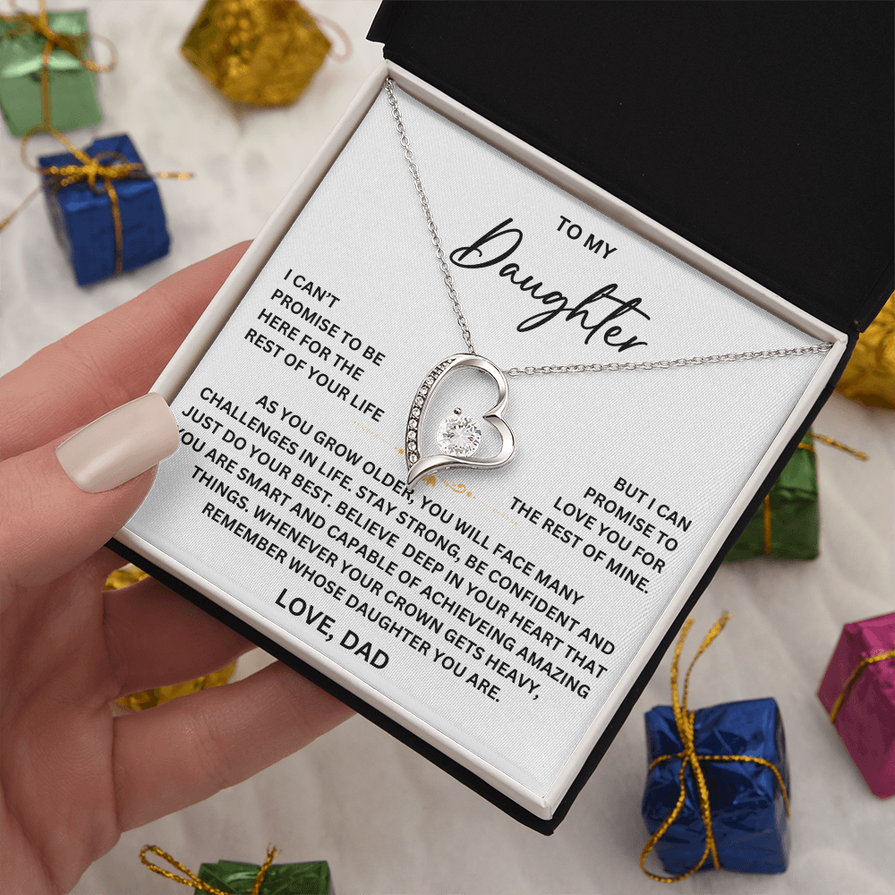 To my Daughter -  From Dad - Forever Love Necklace - SR#0225