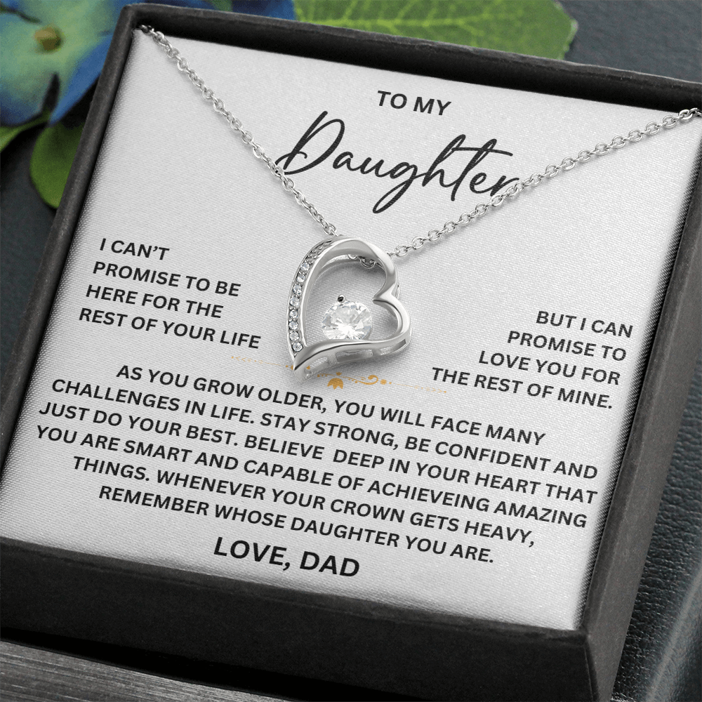 To my Daughter -  From Dad - Forever Love Necklace - SR#0225