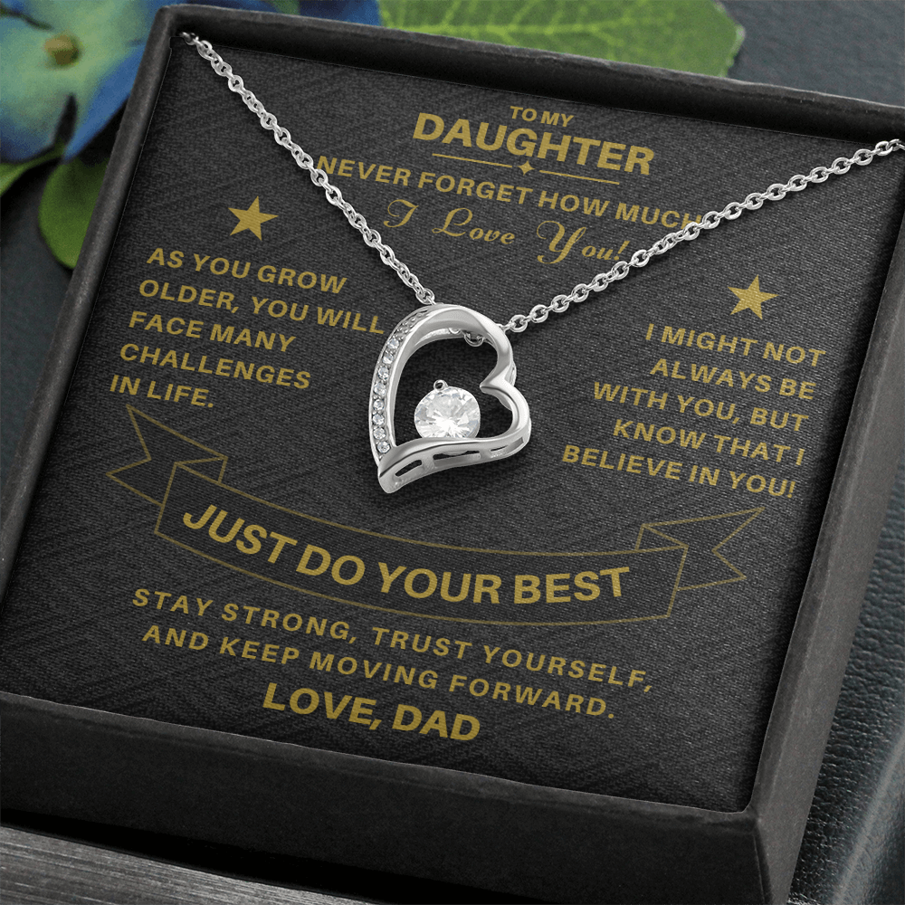 To My Daughter / From Dad Luxury Necklace Gift  SS#0325