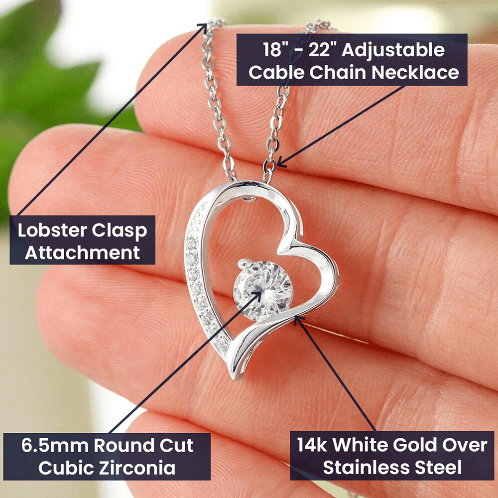 Gift for Daughter / From Dad - Heart Necklace SS#0693