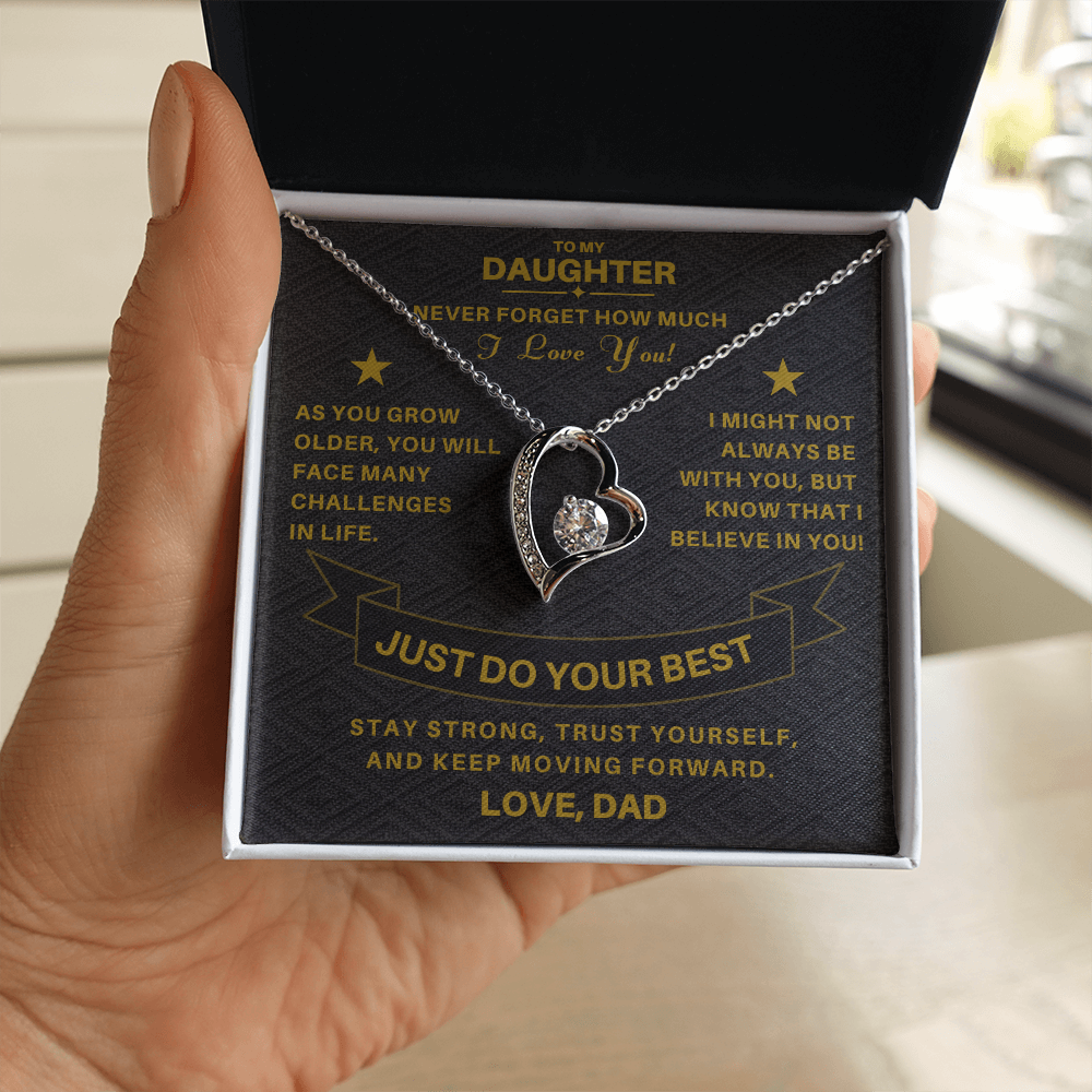 To My Daughter / From Dad Luxury Necklace Gift  SS#0325