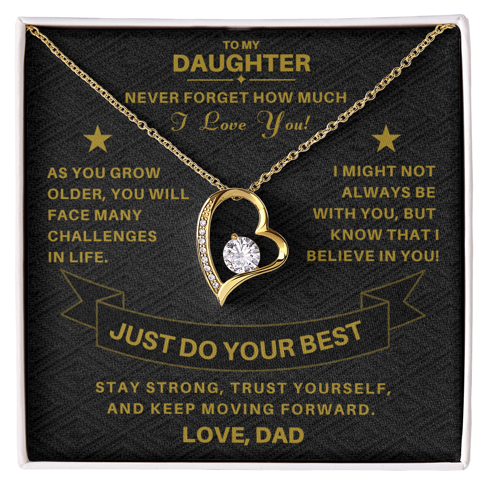 To My Daughter / From Dad Luxury Necklace Gift  SS#0325