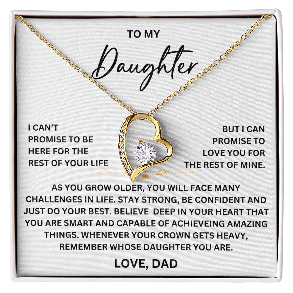 To my Daughter -  From Dad - Forever Love Necklace - SR#0225