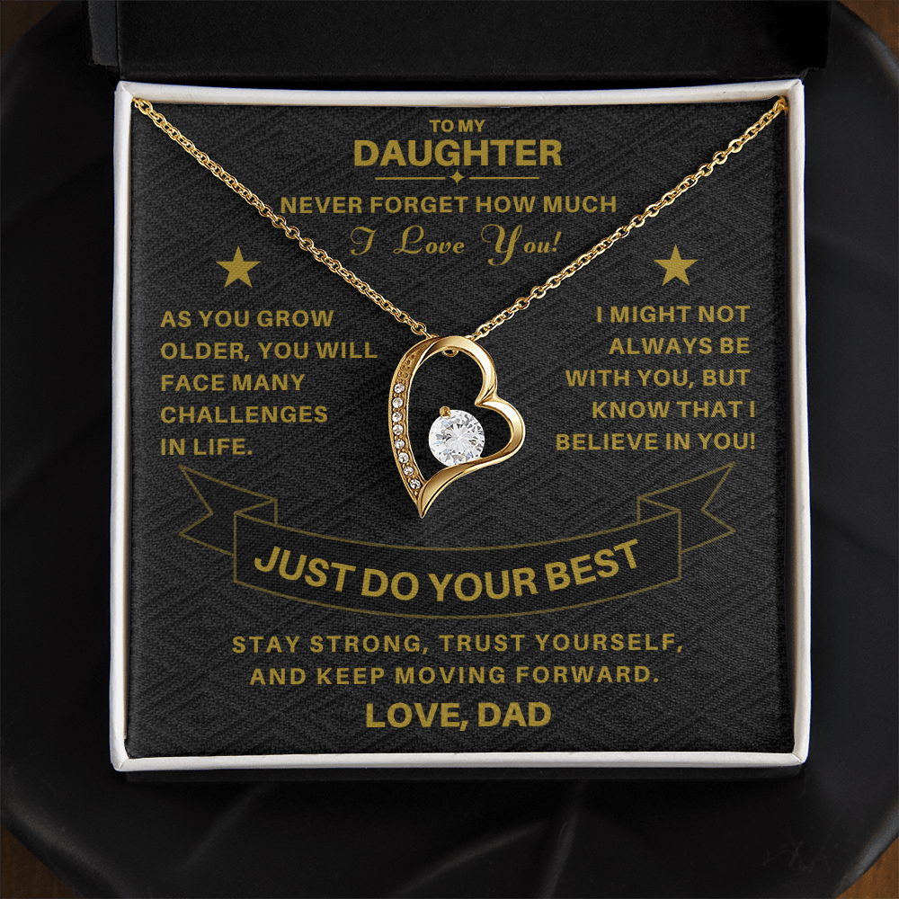 To My Daughter / From Dad Luxury Necklace Gift  SS#0325