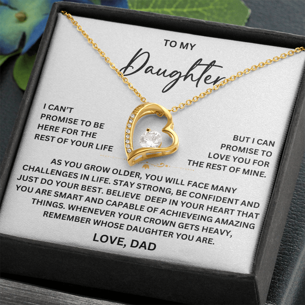 To my Daughter -  From Dad - Forever Love Necklace - SR#0225