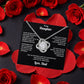 To My Daughter - From Dad - Rotating Rose Box Necklace Gift Set SS#27